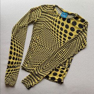 O-Mighty Mesh Long sleeve - Sz XS - Black and Yellow